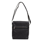 Shoulder Bag Medium Square Messenger Black Dunhill Pattern Embossed Coated Canvas