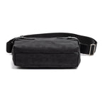 Shoulder Bag Medium Square Messenger Black Dunhill Pattern Embossed Coated Canvas