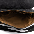 Shoulder Bag Medium Square Messenger Black Dunhill Pattern Embossed Coated Canvas