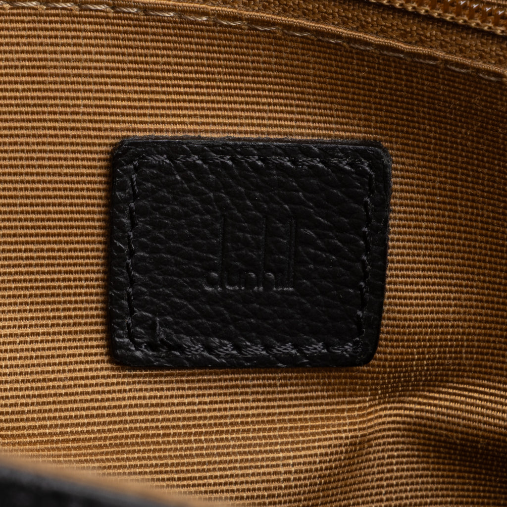 Shoulder Bag Medium Square Messenger Black Dunhill Pattern Embossed Coated Canvas
