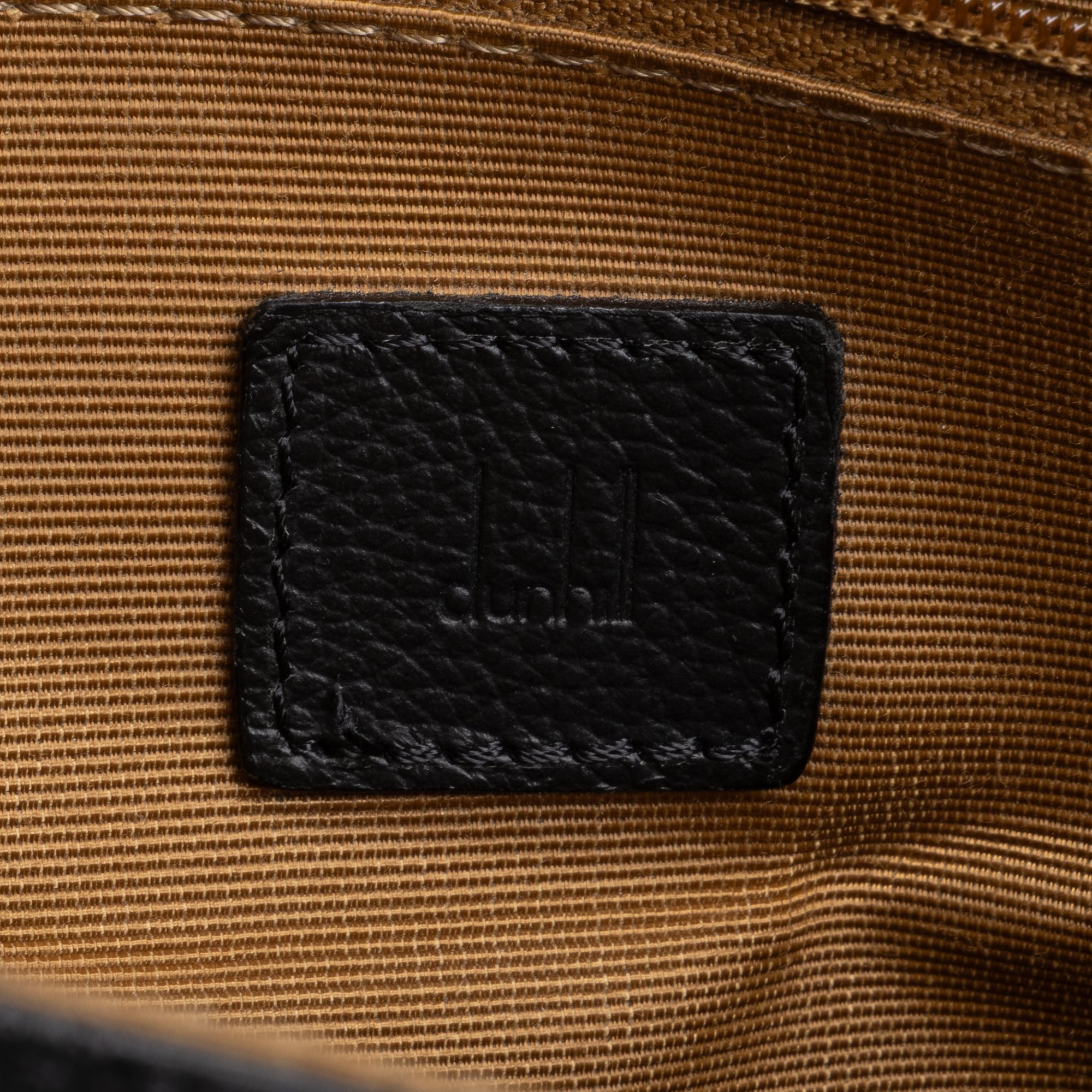 Shoulder Bag Medium Square Messenger Black Dunhill Pattern Embossed Coated Canvas