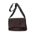 Shoulder Bag Flap Messenger Brown Monogrammed Nylon Canvas