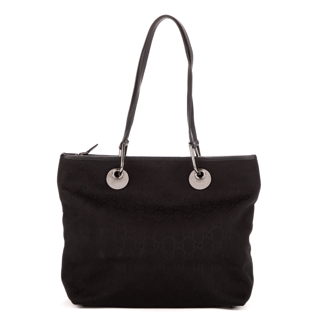 Shoulder Bag Medium Eclipse Tote Black Monogrammed Canvas
