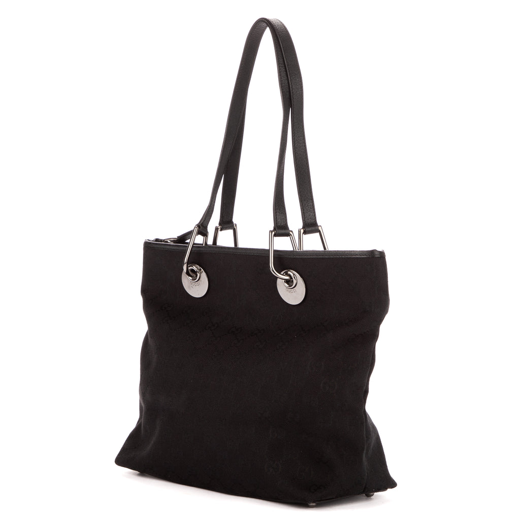 Shoulder Bag Medium Eclipse Tote Black Monogrammed Canvas