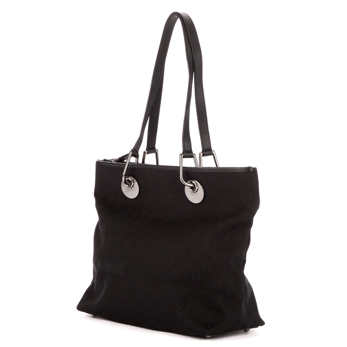 Shoulder Bag Medium Eclipse Tote Black Monogrammed Canvas