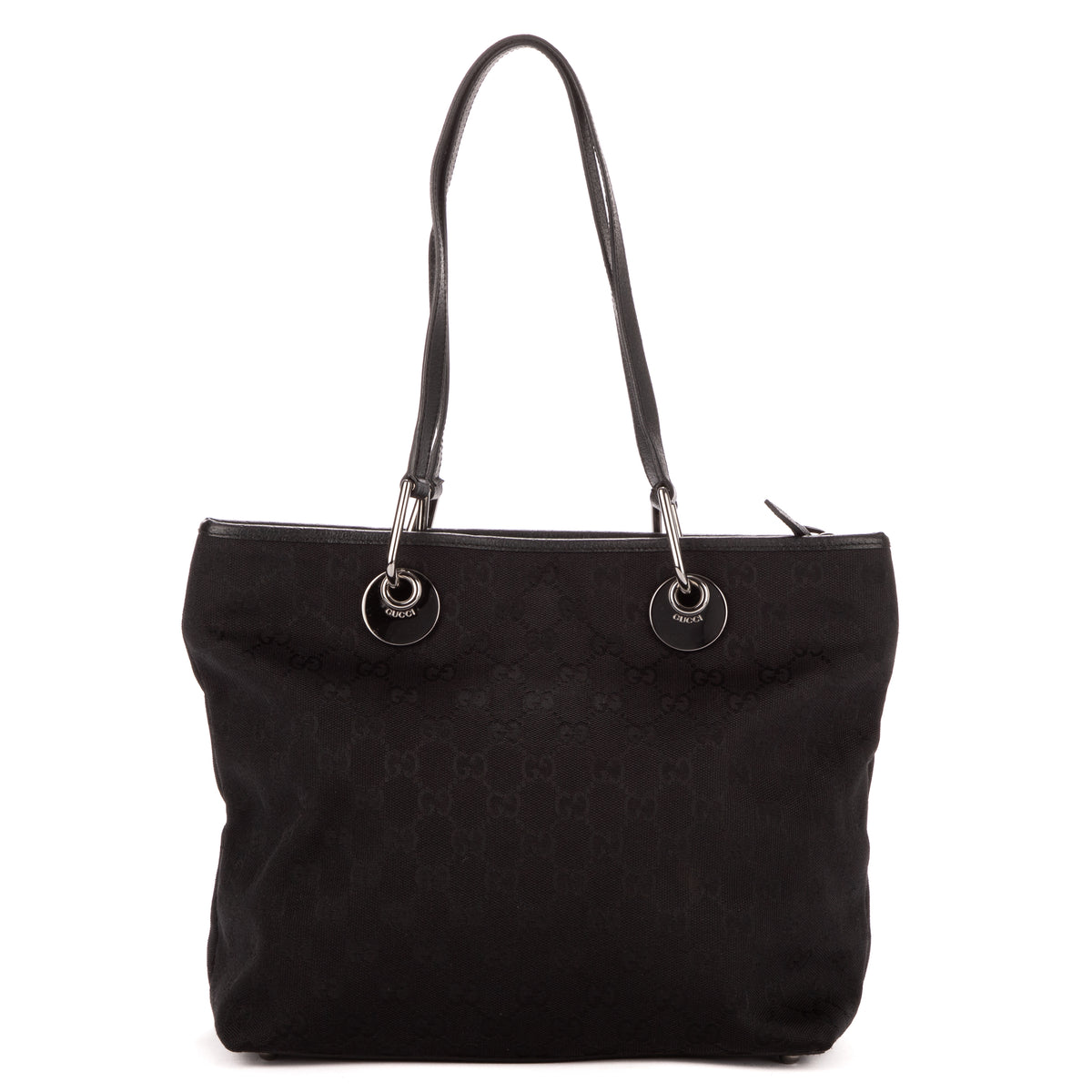 Shoulder Bag Medium Eclipse Tote Black Monogrammed Canvas