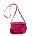 Shoulder Bag Mini CC Fringe Tassel Camera Bag Purple Quilted Suede Leather