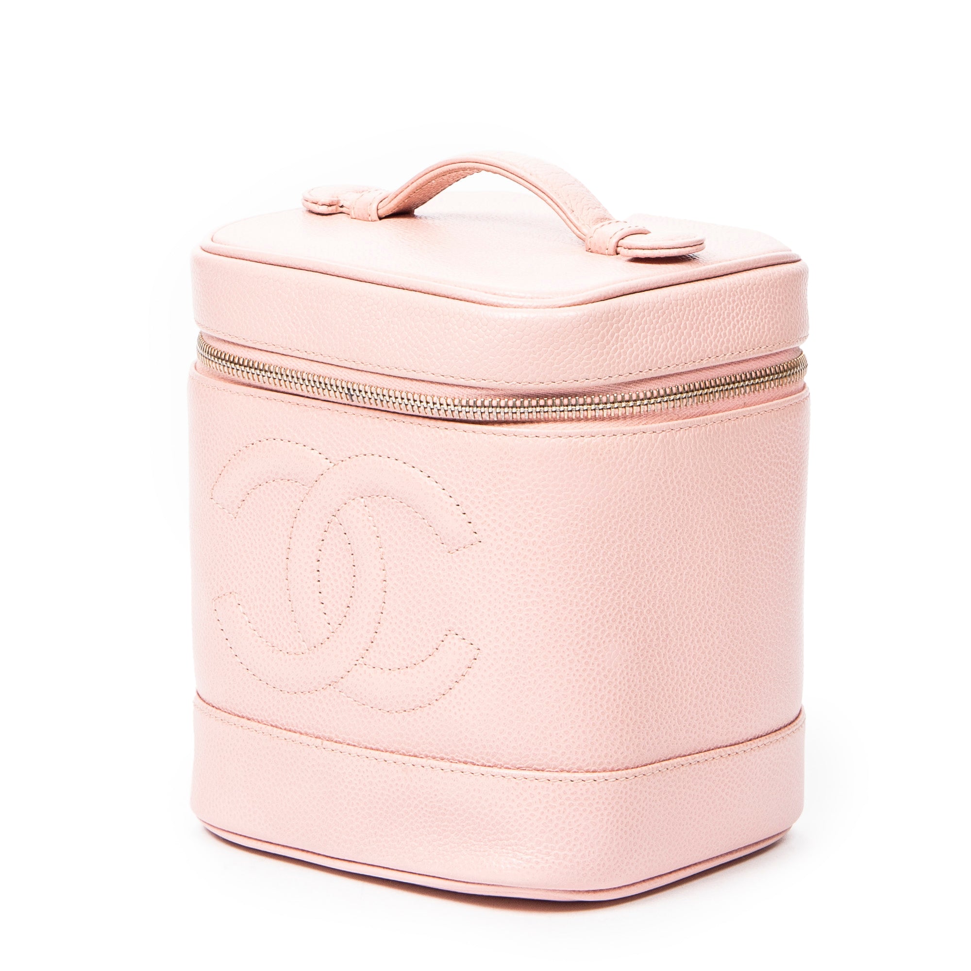 Sac à main CC Timeless Tall Vanity Case Cuir Caviar Rose