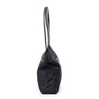 Shoulder Bag FF Logo Shopping Zip Tote Black Zucca Nylon Canvas