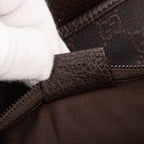 Shoulder Bag Vintage Front Pocket Tall Tote Dark Brown Monogrammed Denim Canvas