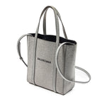Shoulder Bag Everyday XXS Tote Silver Glitter Leather
