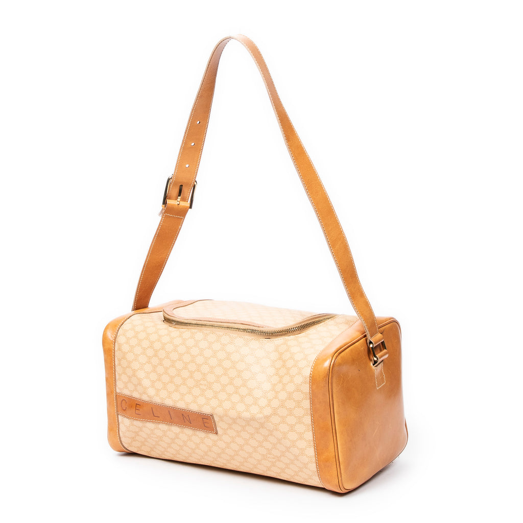 Shoulder Bag Vintage Duffle Tan Macadam Coated Canvas