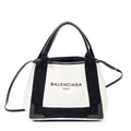 Shoulder Bag XS Navy Cabas Ivory Canvas