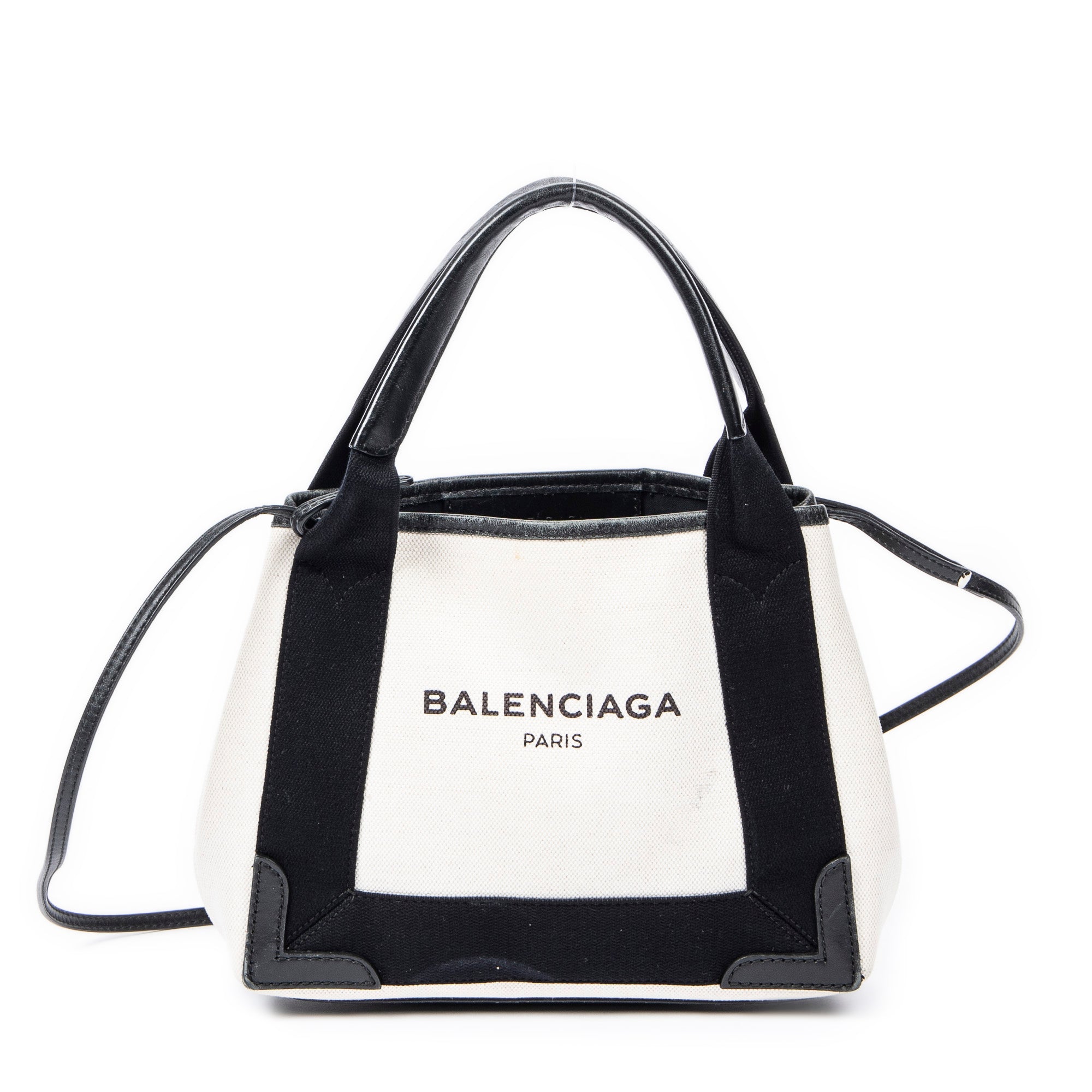 Shoulder Bag XS Navy Cabas Ivory Canvas