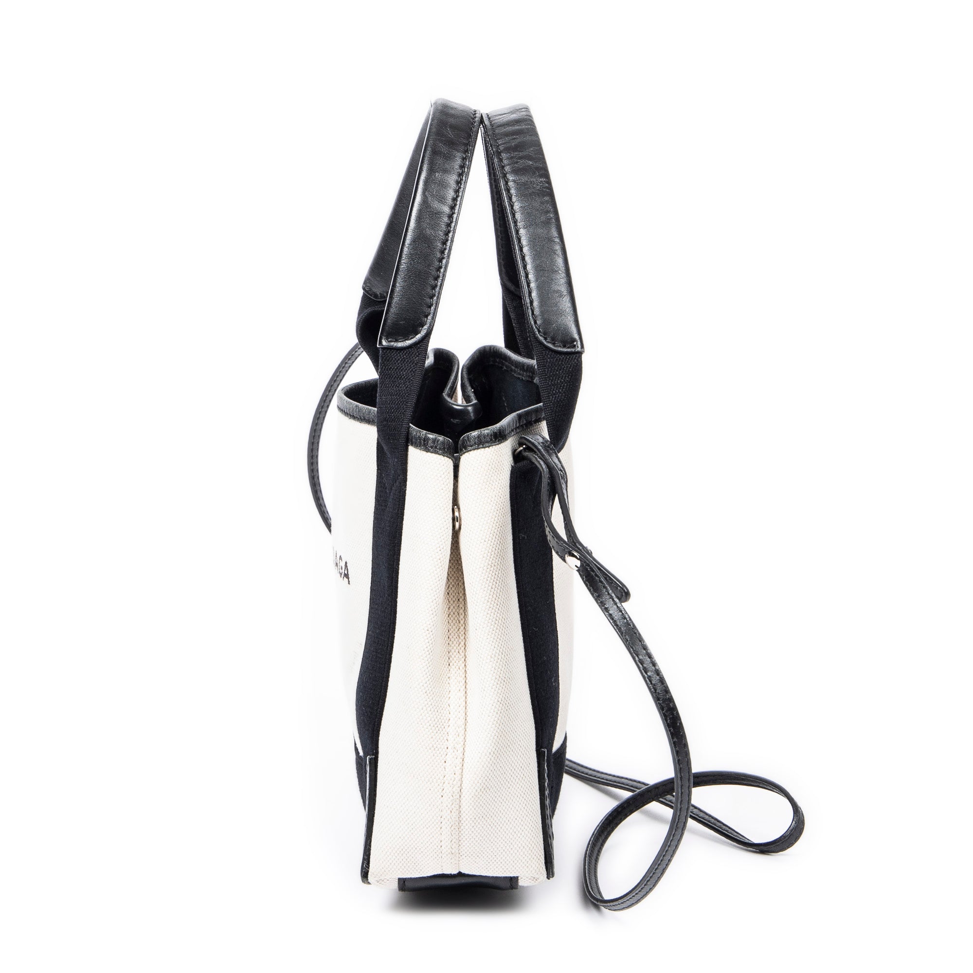 Shoulder Bag XS Navy Cabas Ivory Canvas