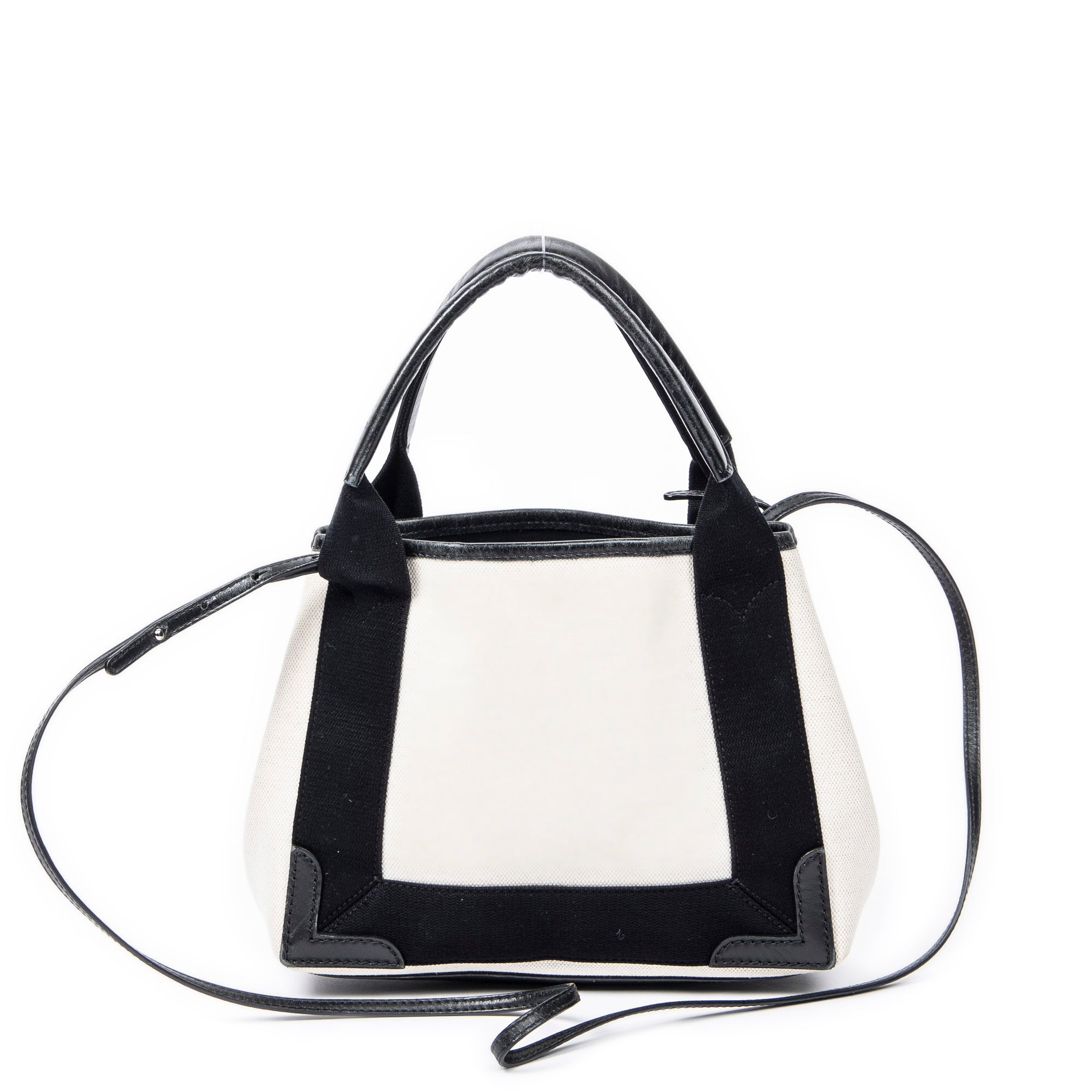 Shoulder Bag XS Navy Cabas Ivory Canvas