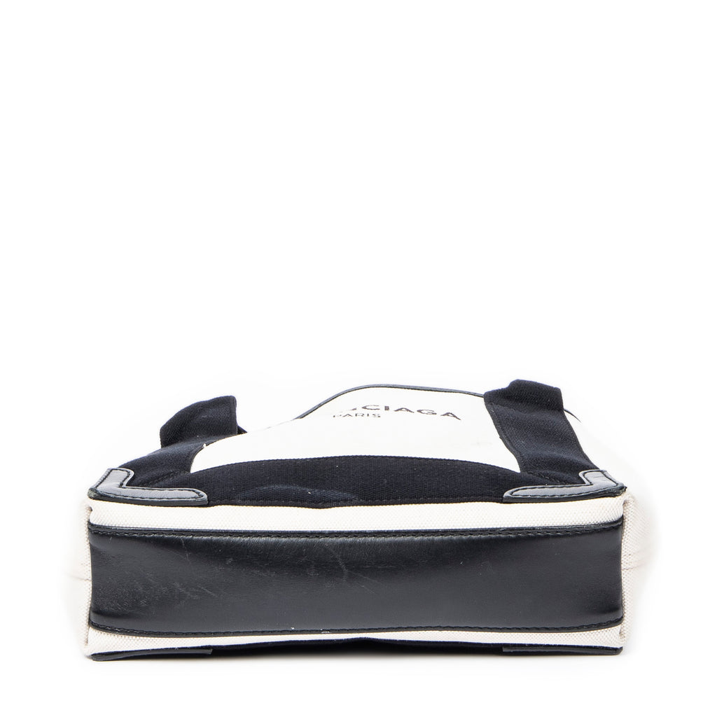 Shoulder Bag XS Navy Cabas Ivory Canvas