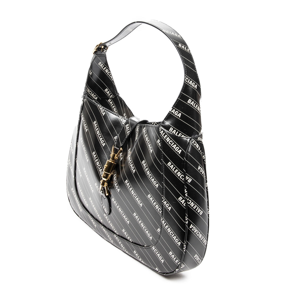 Shoulder Bag Ltd. Ed. 1961 Gucci x Balenciaga Hacker Project Jackie Black Smooth Leather