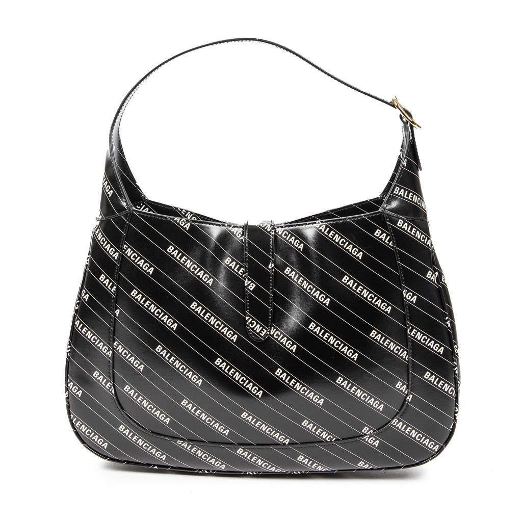Shoulder Bag Ltd. Ed. 1961 Gucci x Balenciaga Hacker Project Jackie Black Smooth Leather