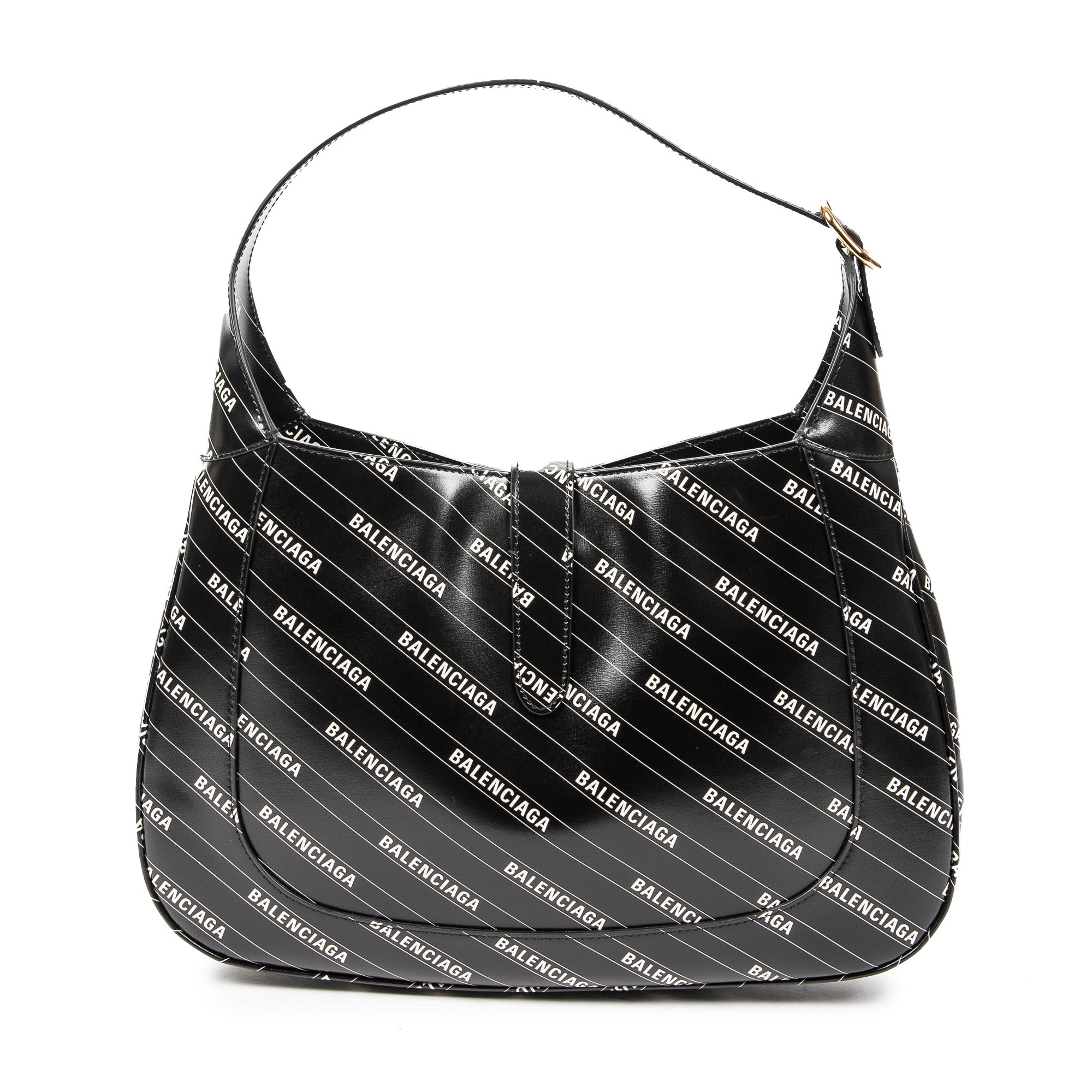 Shoulder Bag Ltd. Ed. 1961 Gucci x Balenciaga Hacker Project Jackie Black Smooth Leather