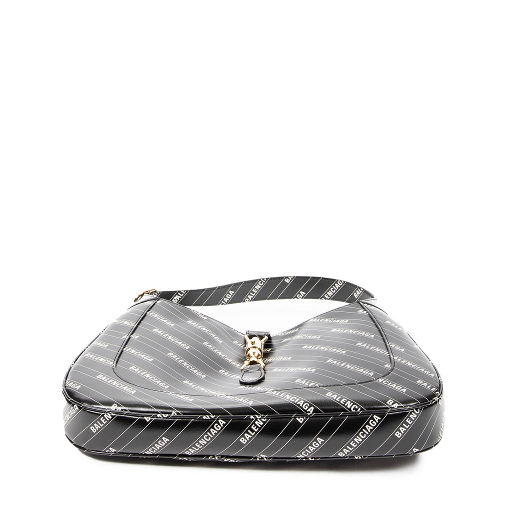 Shoulder Bag Ltd. Ed. 1961 Gucci x Balenciaga Hacker Project Jackie Black Smooth Leather