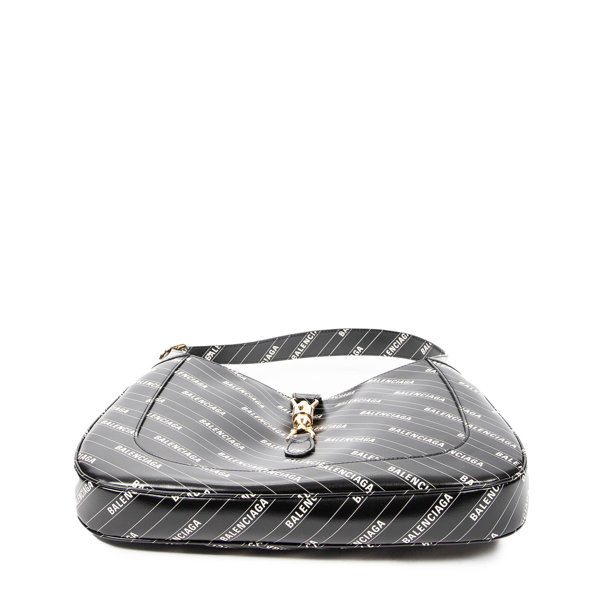 Shoulder Bag Ltd. Ed. 1961 Gucci x Balenciaga Hacker Project Jackie Black Smooth Leather