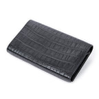 Shoulder Bag Kate Chain Wallet Black Croc Embossed Leather