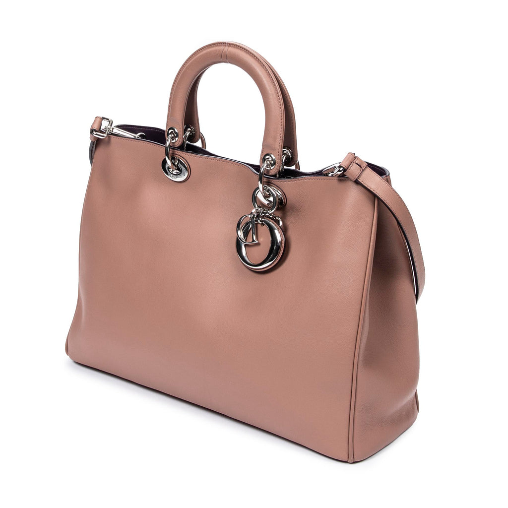 Shoulder Bag Large Shopper Tote Light Brown Calfskin Leather
