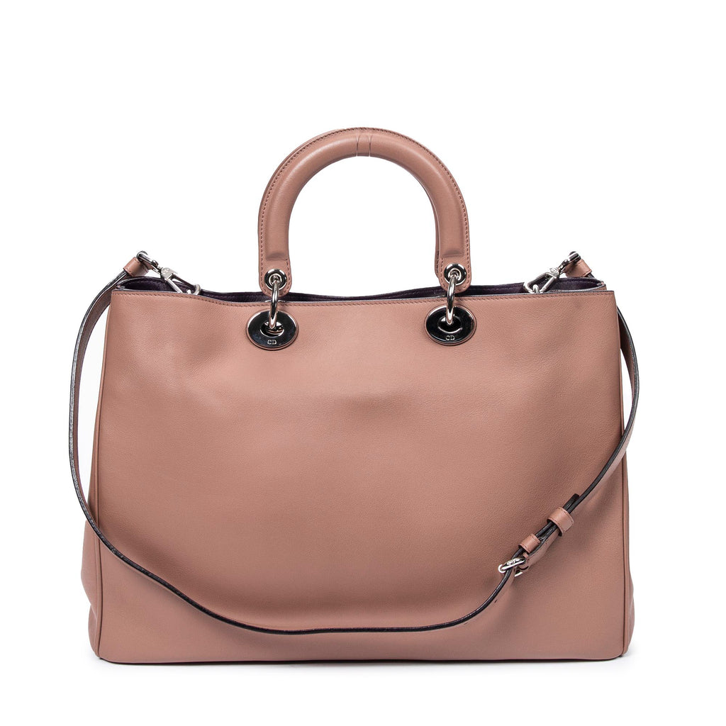 Shoulder Bag Large Shopper Tote Light Brown Calfskin Leather
