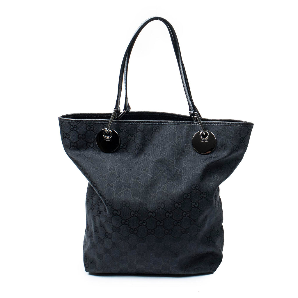 Shoulder Bag Eclipse Tall Tote Black Monogrammed Canvas