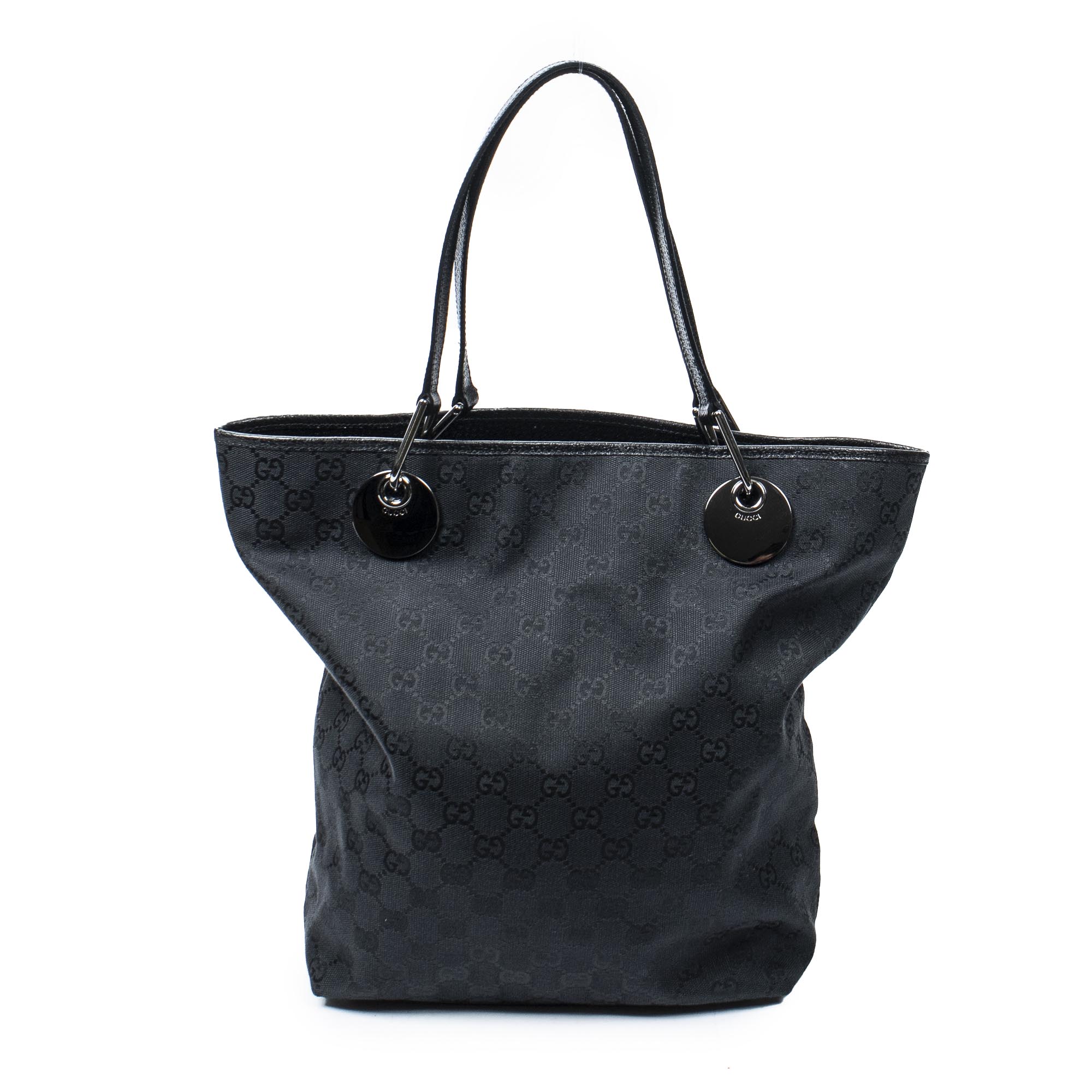 Shoulder Bag Eclipse Tall Tote Black Monogrammed Canvas