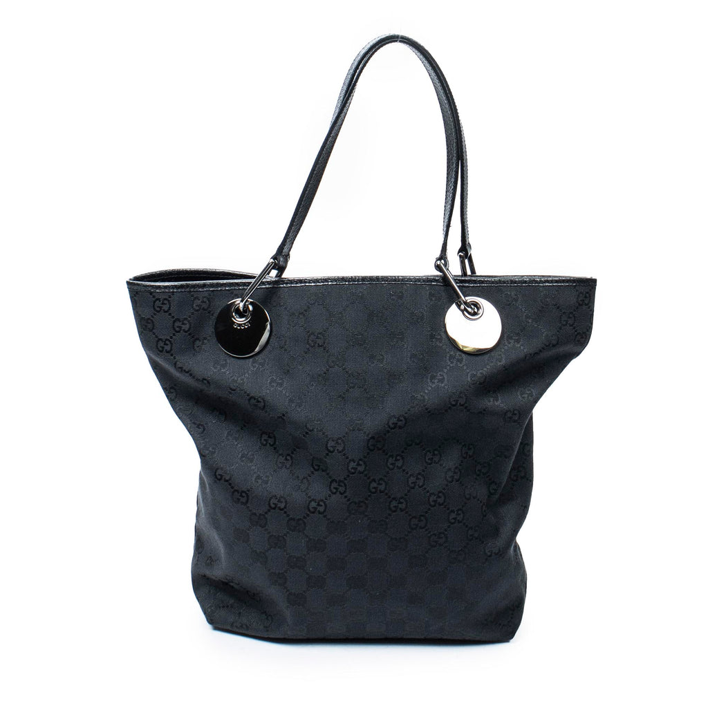 Shoulder Bag Eclipse Tall Tote Black Monogrammed Canvas