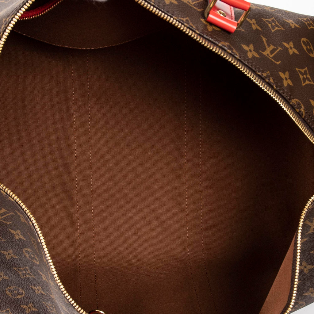 Travel Bag Ltd. Ed. Summer Edition Keepall Bandouliere 50 Brown Monogram Canvas