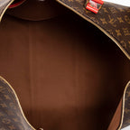 Travel Bag Ltd. Ed. Summer Edition Keepall Bandouliere 50 Brown Monogram Canvas