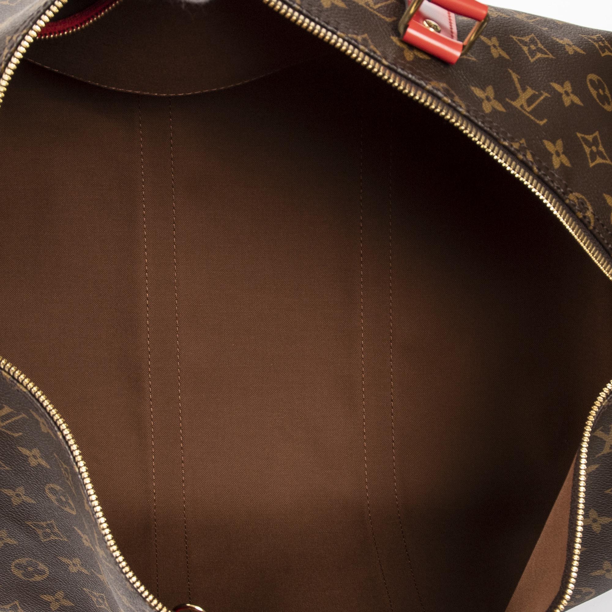 Travel Bag Ltd. Ed. Summer Edition Keepall Bandouliere 50 Brown Monogram Canvas
