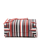 Shoulder Bag Papier A6 Zip Around Tote Red Vertical Striped Leather