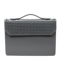 Handbag Studded Briefcase 60 Gray Studded Calfskin Leather