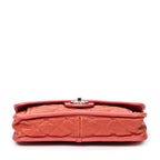 Shoulder Bag French Riviera Single Flap Orange Quilted Caviar Leather