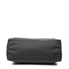 Shoulder Bag Large Flap Messenger Black Monogrammed Nylon Canvas