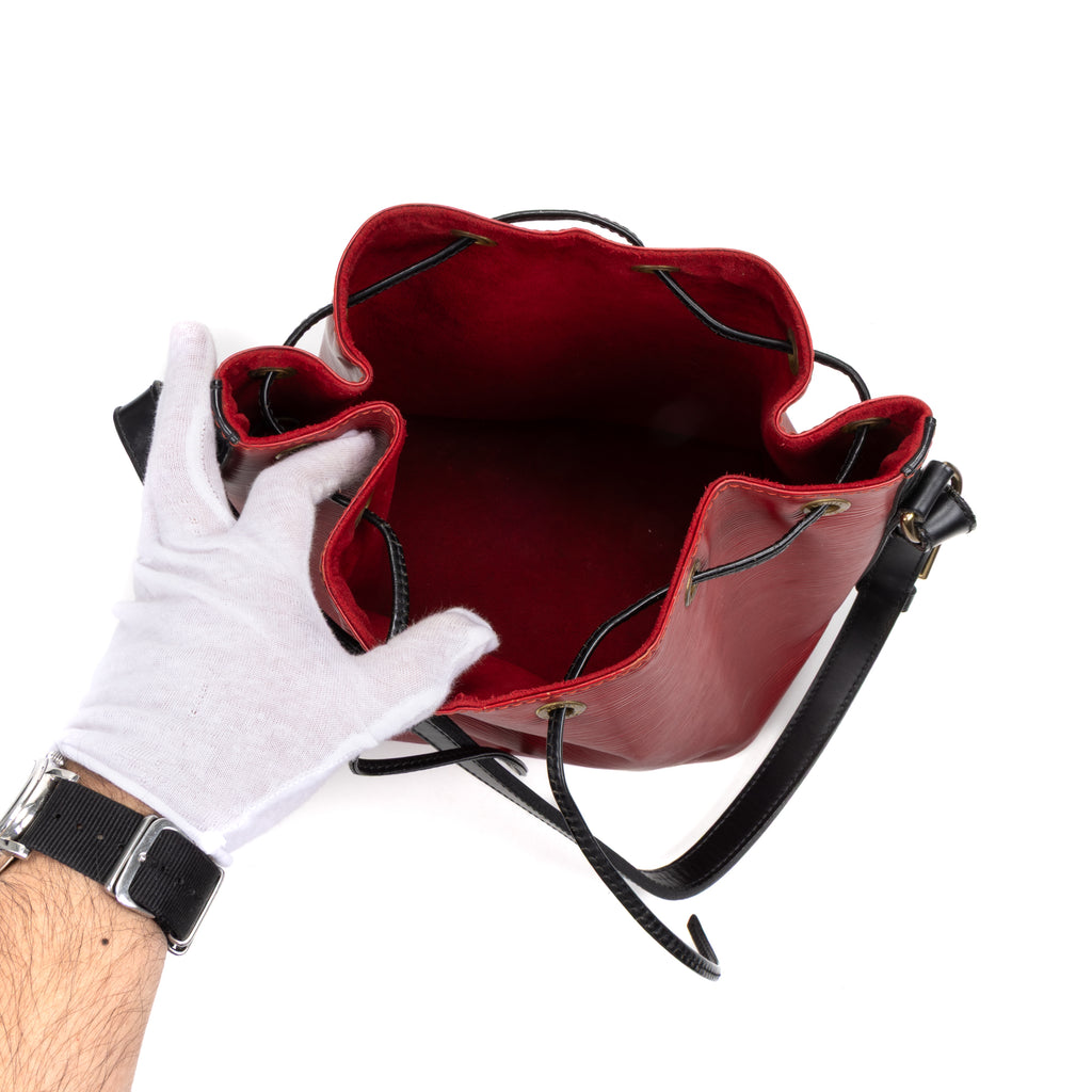 Shoulder Bag Noe Bicolor PM Red Epi