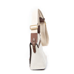 Shoulder Bag Note Logo Flap Crossbody Beige Horseferry Print Canvas