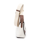 Shoulder Bag Note Logo Flap Crossbody Beige Horseferry Print Canvas