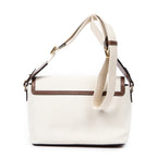 Shoulder Bag Note Logo Flap Crossbody Beige Horseferry Print Canvas