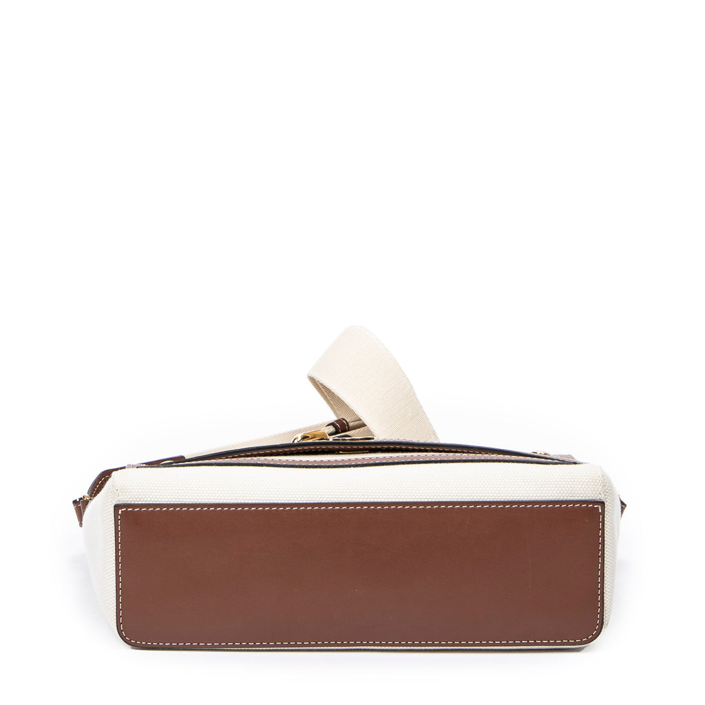 Shoulder Bag Note Logo Flap Crossbody Beige Horseferry Print Canvas