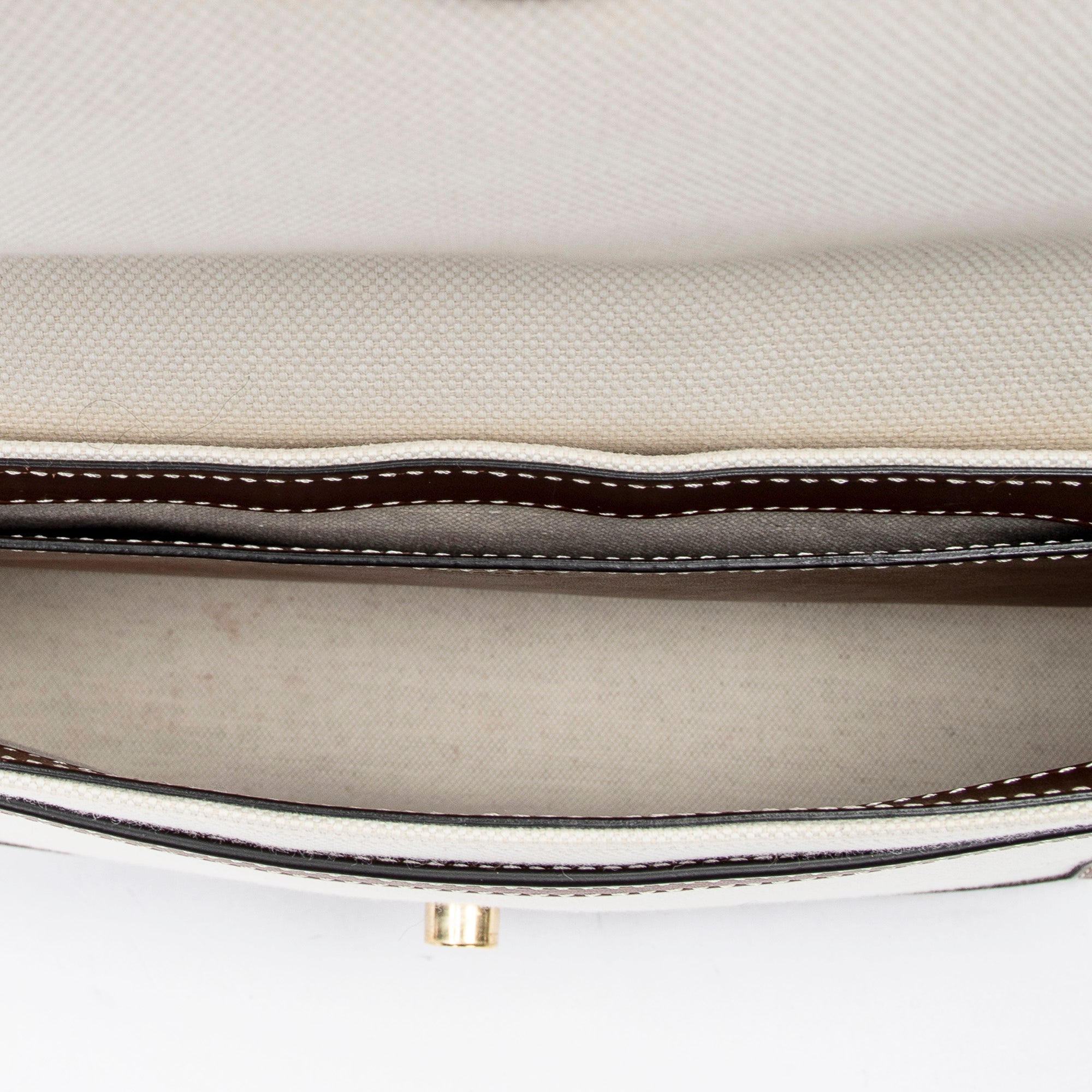 Shoulder Bag Note Logo Flap Crossbody Beige Horseferry Print Canvas