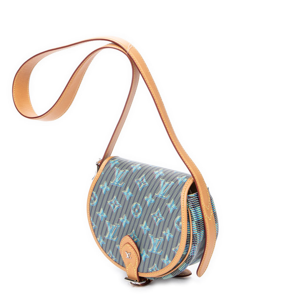 Shoulder Bag Tambourin Blue Monogram LV Pop