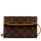 Bolso de hombro Florentine de lona monogram en marrón