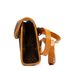 Bolso de hombro Florentine de lona monogram en marrón