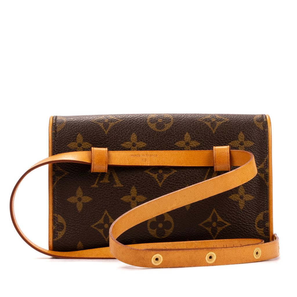 Bolso de hombro Florentine de lona monogram en marrón