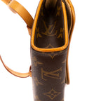 Bolso de hombro Florentine de lona monogram en marrón